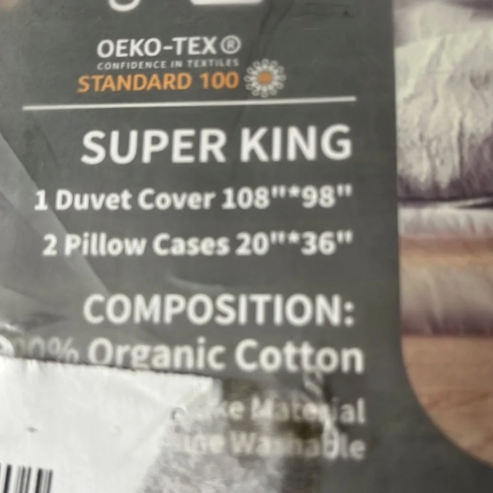nexHOME Cozy natural Duvet108”x98” Set 2 pillowcases 20”x36” organic cotton
